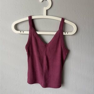 Pacsun Dark Pink V-Neck Tank Top